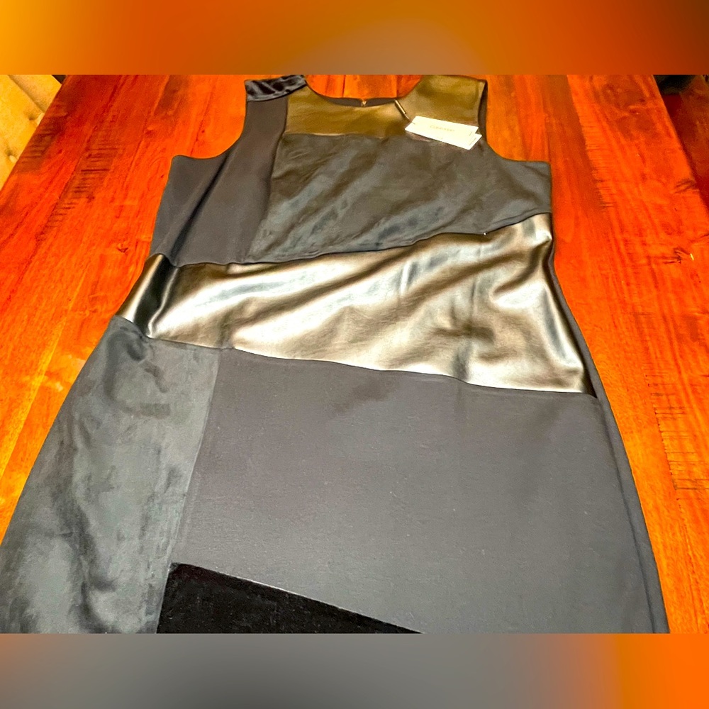 NWT leather patches dress